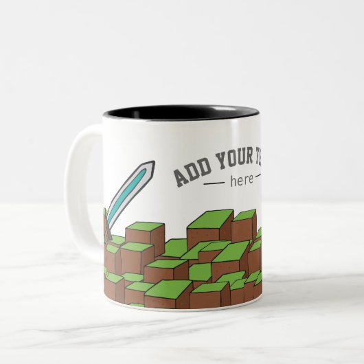 Personalisierte Gamer-Tasse Zweifarbige Tasse (Vorderseite Links)