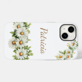 Personalisierte Gänseblümchen-Blumen-Name-Handyhül Case-Mate iPhone Hülle (Rückseite (Horizontal))