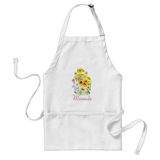 Personalisierte Gänseblümchen-Schürze Schürze (Vorne)