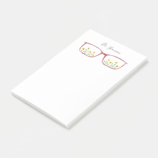 Personalisierte Gänseblümchen-u. Post-it Klebezettel (angewinkelt)