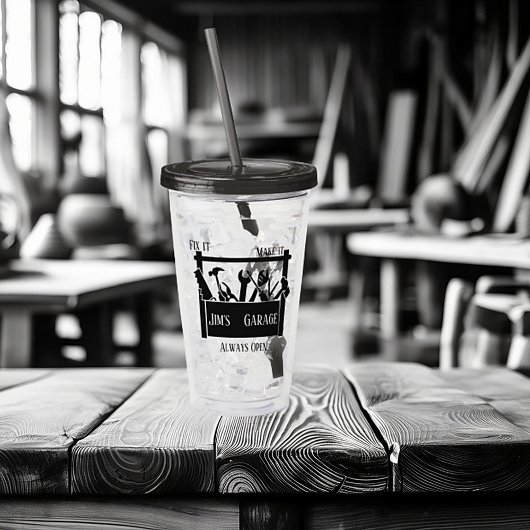 Personalisierte Garage Acryltrinkbecher