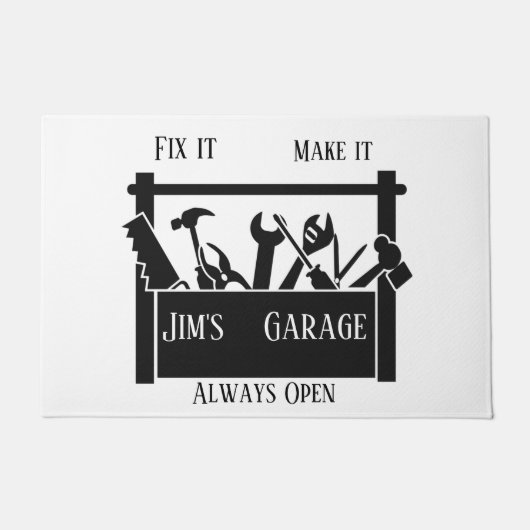 Personalisierte Garage Fußmatte (Vorderseite)