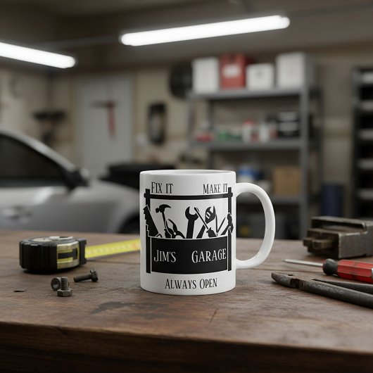 Personalisierte Garage Kaffeetasse