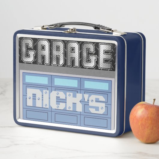Personalisierte Garage Life Metal Lunch Box (Beispiel)