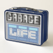Personalisierte Garage Life Metal Lunch Box (Rückseite)