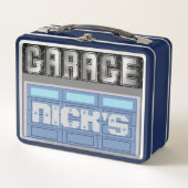 Personalisierte Garage Life Metal Lunch Box (Vorderseite)