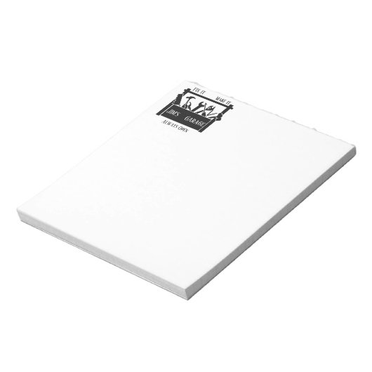 Personalisierte Garage Notizblock (Rotiert)