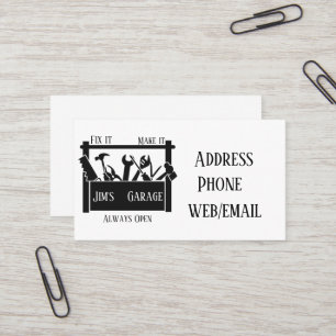 Personalisierte Garage Visitenkarte