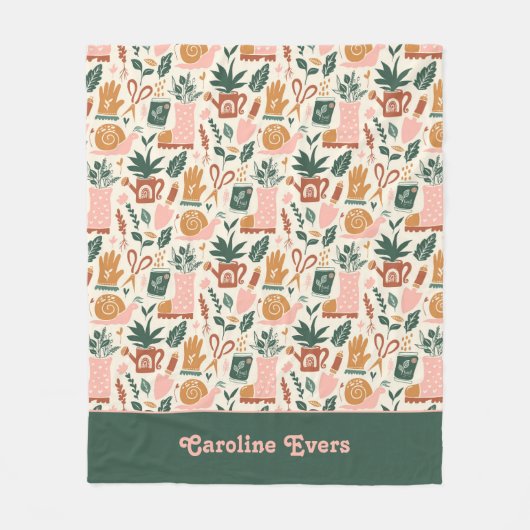 Personalisierte Gartenarbeit Fleecedecke (Vorderseite)