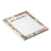 Personalisierte Gartenarbeit Notizblock (angewinkelt)