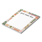 Personalisierte Gartenarbeit Notizblock (Rotiert)