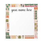 Personalisierte Gartenarbeit Notizblock (Vorderseite)