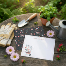Personalisierte Gartenwerkzeug-Notizkarte