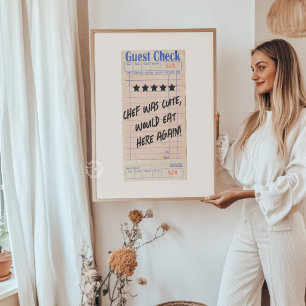 Personalisierte Gästebestätigung Chef war süß  Poster