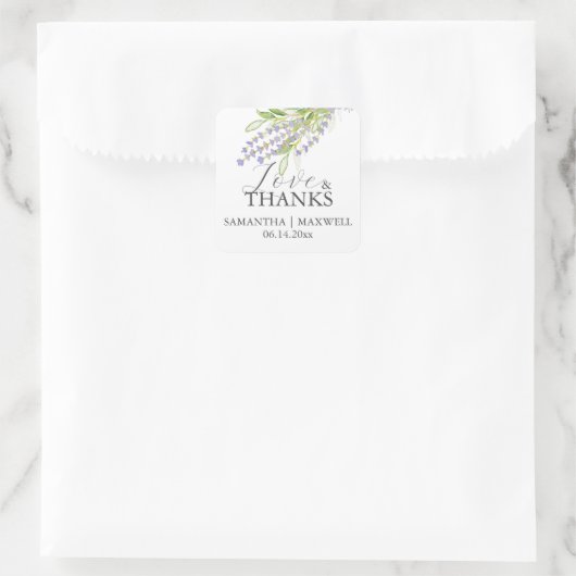 Personalisierte Gastgeschenk Hochzeit Aufkleber La (Tasche)