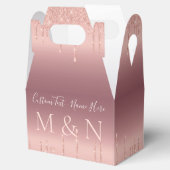 Personalisierte Gastgeschenk Hochzeit Box Rose Gol Geschenkschachtel (Geöffnet)