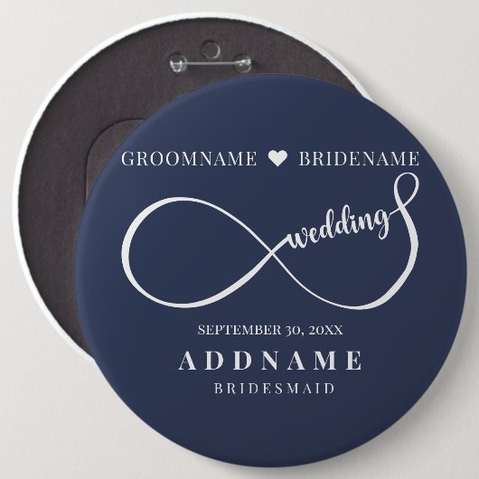 Personalisierte Gastgeschenk Hochzeit Button (Vorne & Hinten)