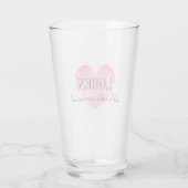 Personalisierte Gastgeschenk Hochzeit der rosa Her Glas (Rückseite)