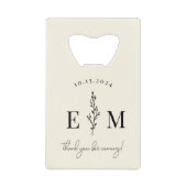 Personalisierte Gastgeschenk Hochzeit Elegant Geldbeutel Flaschenöffner (Vorderseite)