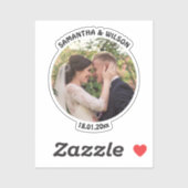 Personalisierte Gastgeschenk Hochzeit | Gold |Foto Aufkleber (Blatt)