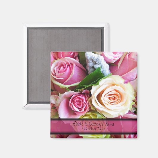 Personalisierte Gastgeschenk Hochzeit Magnet (Vorderseite/Rückseite)