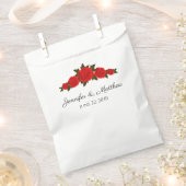 Personalisierte Gastgeschenk Hochzeit mit Rote Ros Geschenktütchen (Ausgeschnitten)
