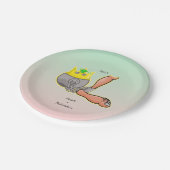 Personalisierte Gastgeschenk Hochzeit Pappteller (Schrägansicht)