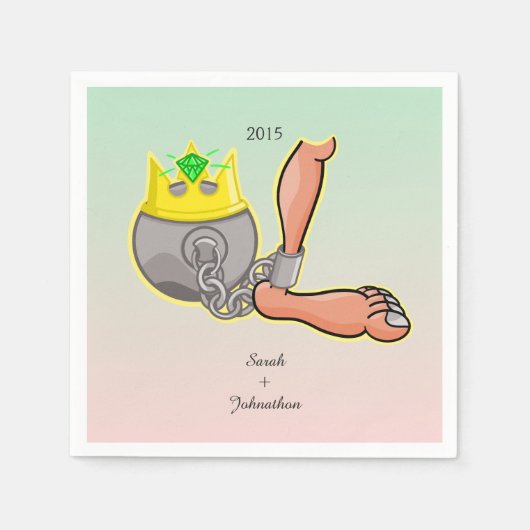 Personalisierte Gastgeschenk Hochzeit Serviette (Vorderseite)