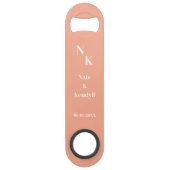 Personalisierte Gastgeschenk Hochzeit Speed Flaschenöffner (Rückseite)