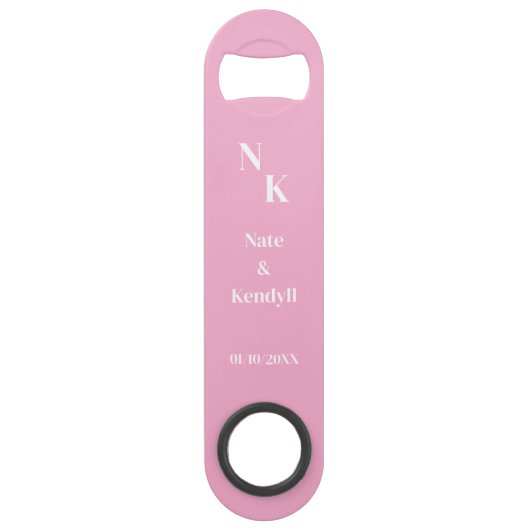 Personalisierte Gastgeschenk Hochzeit Speed Flaschenöffner (Rückseite)