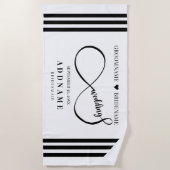 Personalisierte Gastgeschenk Hochzeit Strandtuch (Vorderseite)