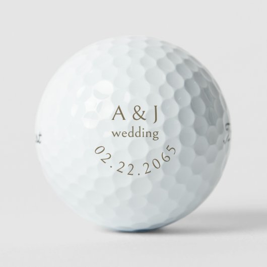 Personalisierte Gastgeschenk Hochzeit Titleist Pro Golfball (Vorderseite)