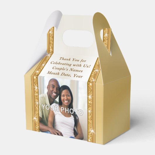 Personalisierte Gastgeschenk Hochzeiten, Foto oder Geschenkschachtel (Vorderseite)