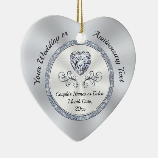 Personalisierte Gastgeschenke Hochzeiten, Weihnach Keramik Ornament (Rechts)