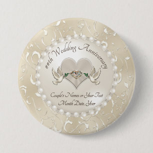 Personalisierte Gastgeschenken zum Jahrestag Button