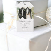 Personalisierte Gay-Hochzeit in verschmutzten grün Geschenkanhänger