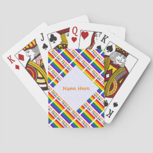 Personalisierte Gay Pride Flagge LGBTQ Kachel Spielkarten