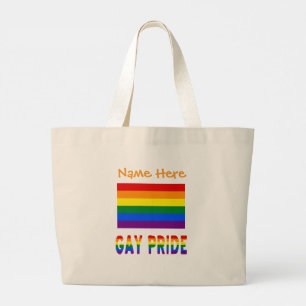 Personalisierte Gay Pride Flagge Regenbogen LGBTQ Jumbo Stoffbeutel