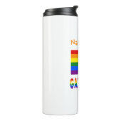 Personalisierte Gay-Pride-Flagge Thermosbecher (Nach links gedreht)