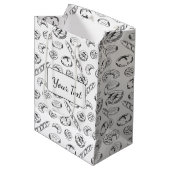 Personalisierte Gebäck-Illustrationsverpackung Mittlere Geschenktüte (Vorderseite Schrägansicht)