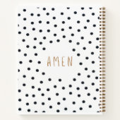 Personalisierte Gebetszeitschrift | Polka dot Notizblock (Rückseite)