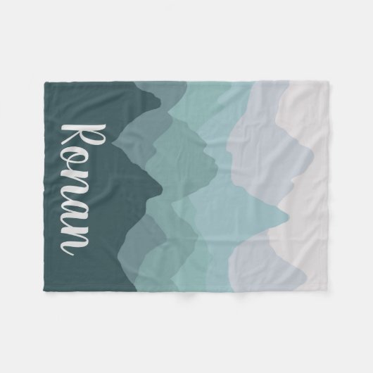 Personalisierte Gebirgsstrecken-Fleece-Decke Fleecedecke (Vorderseite (Horizontal))