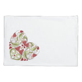 Personalisierte Geblüht Herzklopfen Hüllen Kissenbezug (Rückseite-Links)