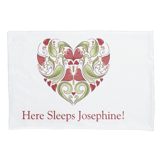 Personalisierte Geblüht Herzklopfen Hüllen Kissenbezug (Vorderseite-Links)