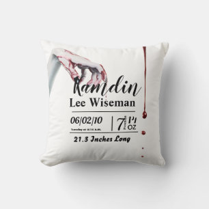 Personalisierte Geburt Pillow Zombie Blut Tropfen Kissen