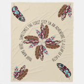 Personalisierte gebürtiger Amerikaner-Feder-Decke Fleecedecke (Vorderseite)