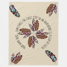 Personalisierte gebürtiger Amerikaner-Feder-Decke Fleecedecke