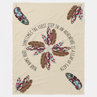 Personalisierte gebürtiger Amerikaner-Feder-Decke Fleecedecke