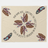 Personalisierte gebürtiger Amerikaner-Feder-Decke Fleecedecke (Vorderseite (Horizontal))