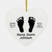 Personalisierte Geburtsankündigung Custom Christma Keramik Ornament (Vorne)